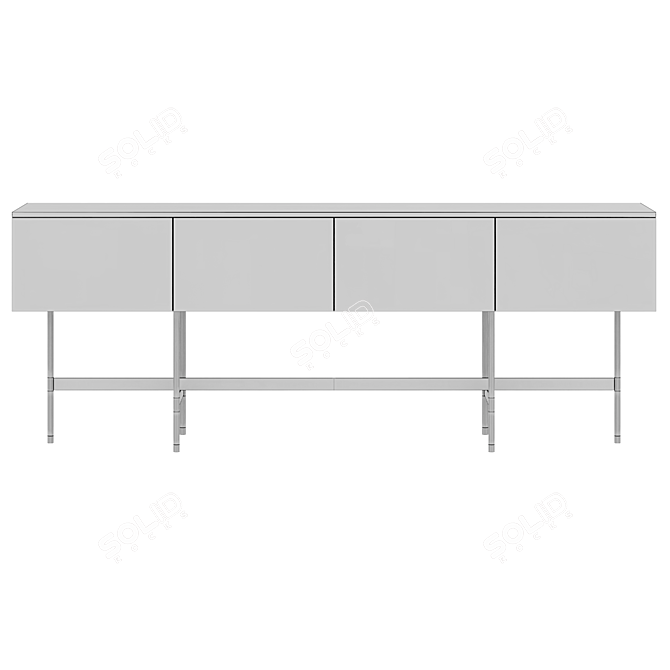 Modern Ash Sideboard with Drawers 3D model image 2