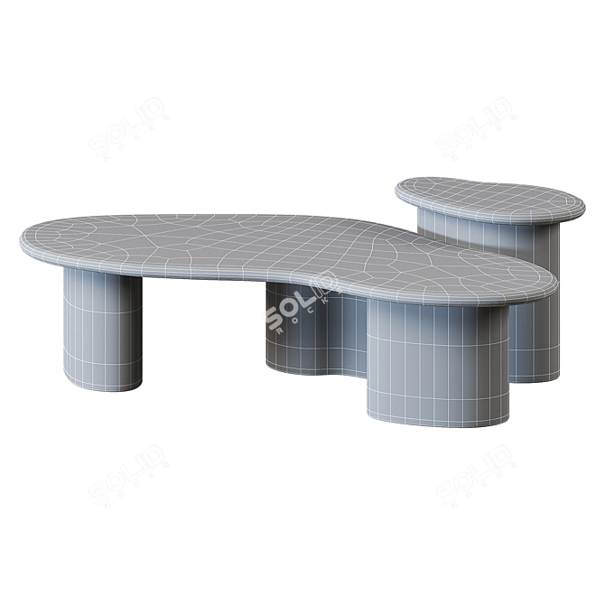 Phlu Oak Coffee Side Tables 3D model image 3