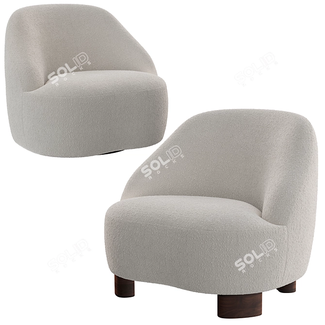 Modern AndTradition Margas LC1 Chair 3D model image 1