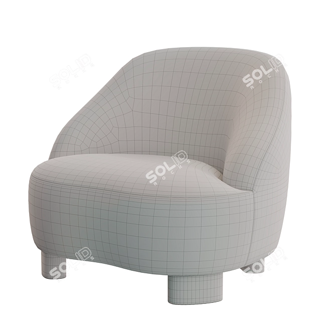 Modern AndTradition Margas LC1 Chair 3D model image 6