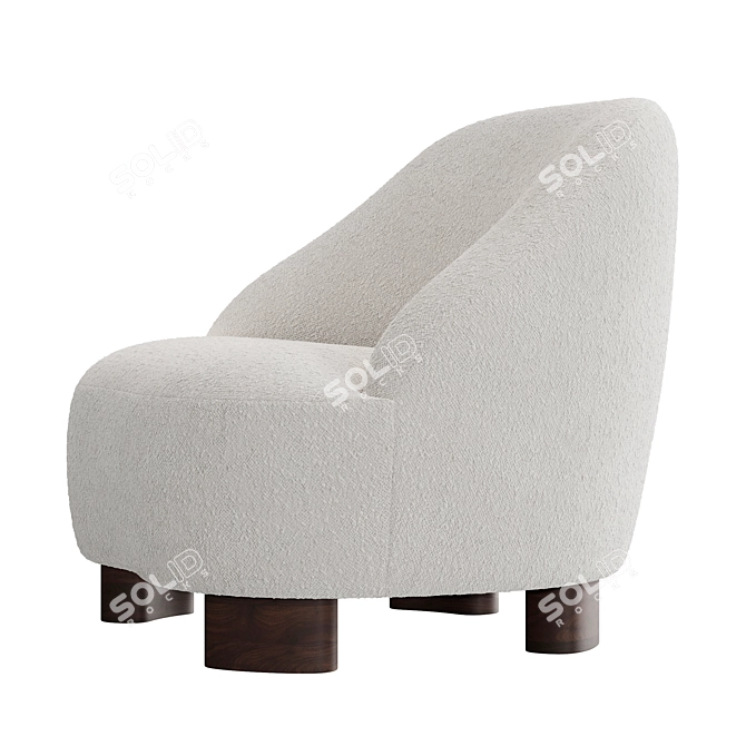 Modern AndTradition Margas LC1 Chair 3D model image 9