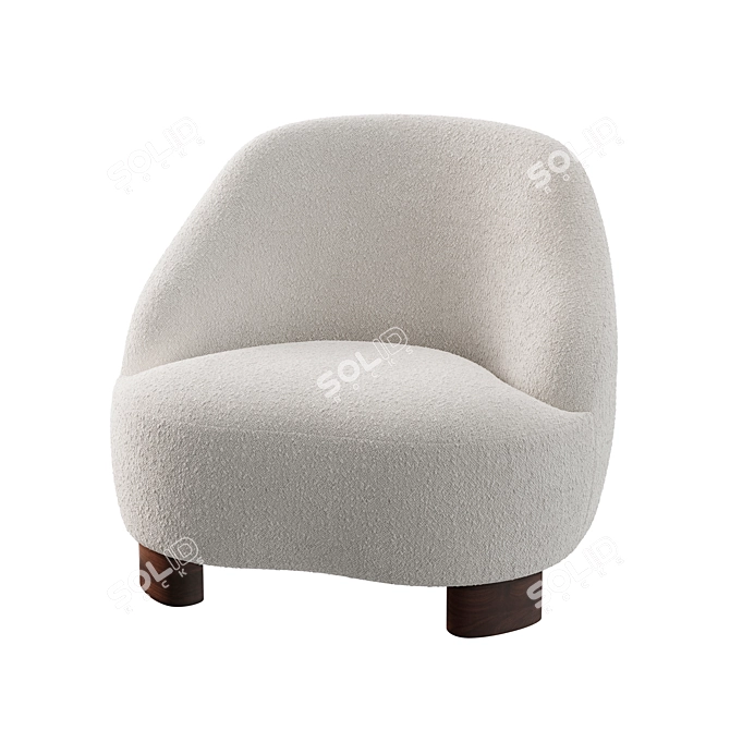 Modern AndTradition Margas LC1 Chair 3D model image 10