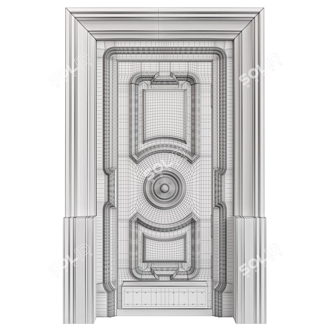 Classic Door 1100mm 3D Model 3D model image 6