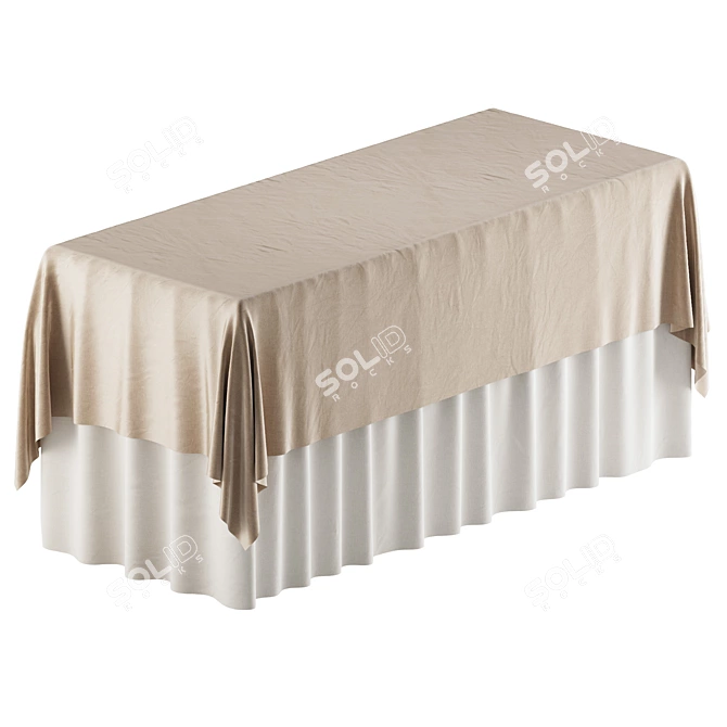 Restaurant Tablecloth - Rectangle Set 3D model image 3