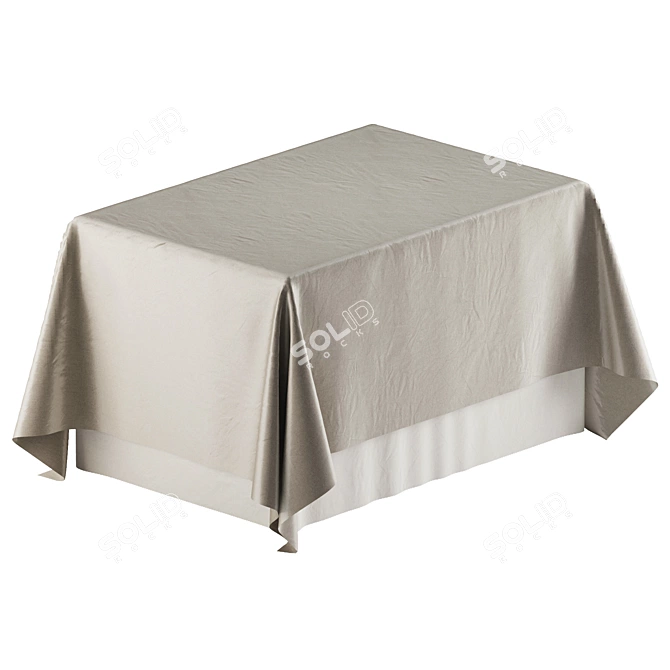 Restaurant Tablecloth - Rectangle Set 3D model image 4