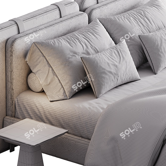 Luxurious Minotti Tatlin Soft Bed 3D model image 5