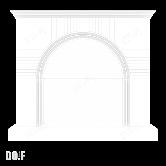 Gypsum Fireplace Portal KH37.2 3D model image 4