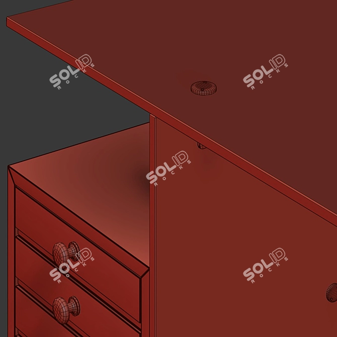 Vetrocoke Offices Executive Desk 3D model image 3