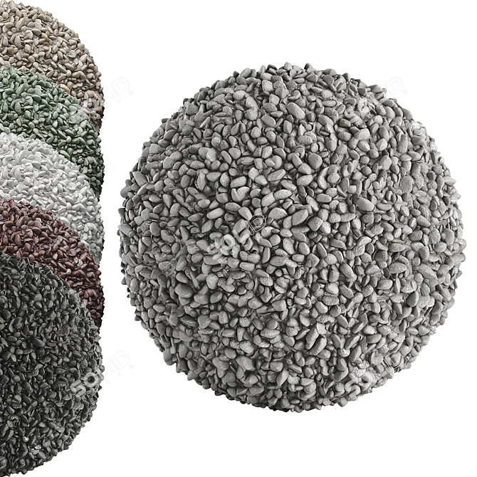 PBR Gravel Textures Bundle | 4K 3D model image 8