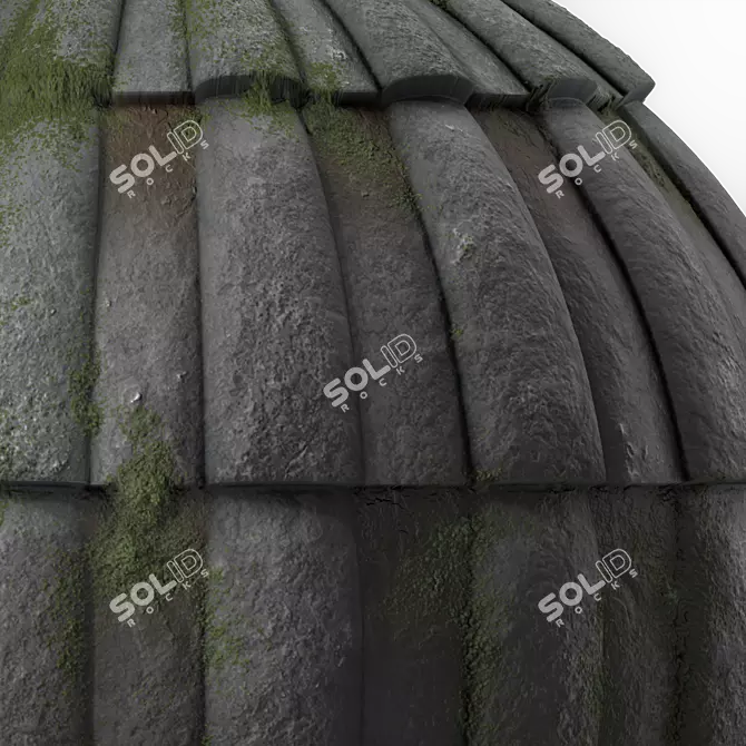 Artisan Concrete Roofing Tile 3D model image 7