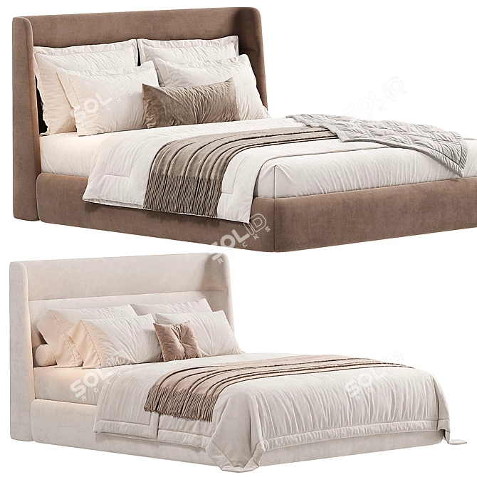 Modern Chloe Poliform Bed Frame 3D model image 1