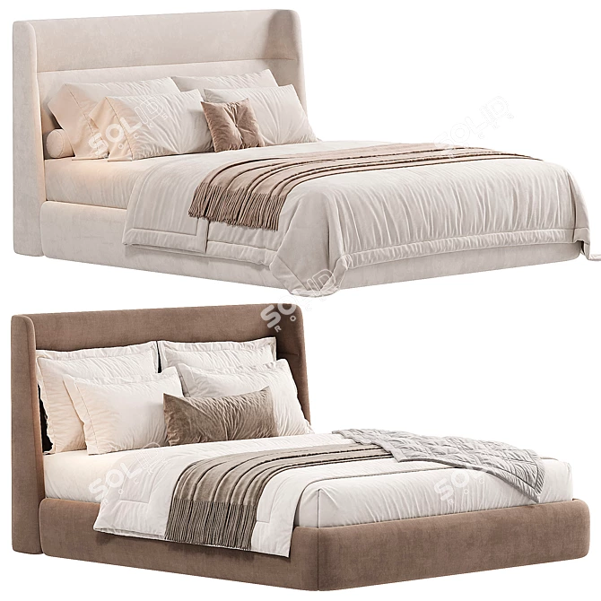 Modern Chloe Poliform Bed Frame 3D model image 2