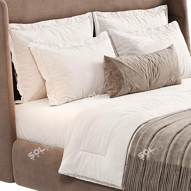 Modern Chloe Poliform Bed Frame 3D model image 4