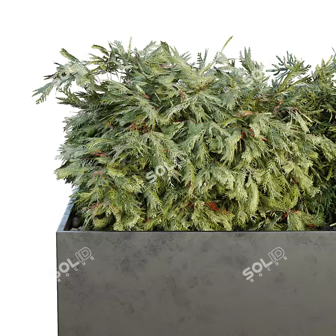 Urban Plant Bench Set Collection 3D model image 3