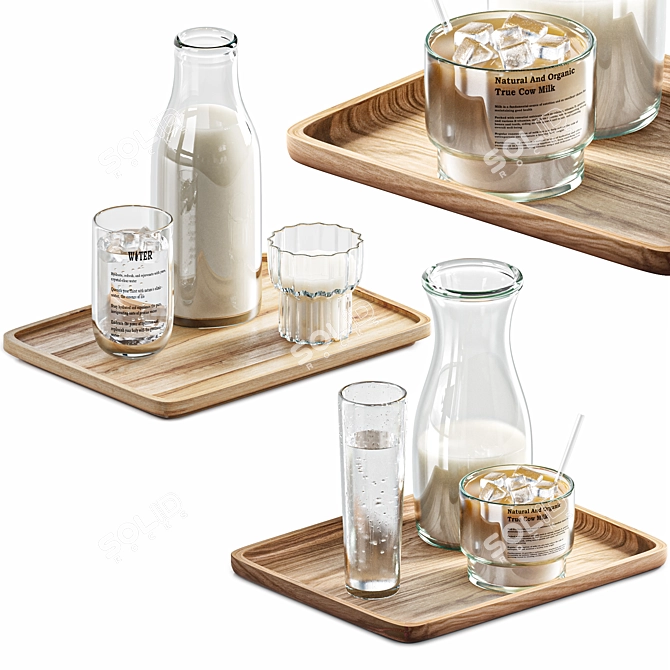  Modern Dishes Tableware Set 3D model image 1