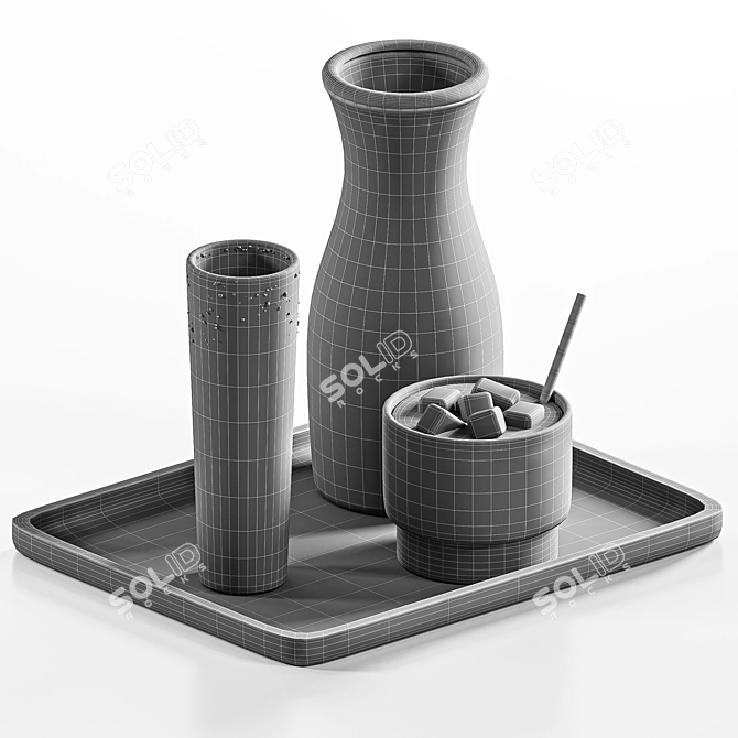  Modern Dishes Tableware Set 3D model image 4