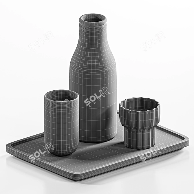  Modern Dishes Tableware Set 3D model image 5