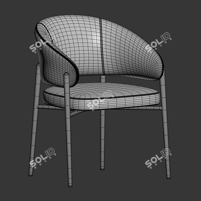 Modern Chic Linda Chair Design 3D model image 5