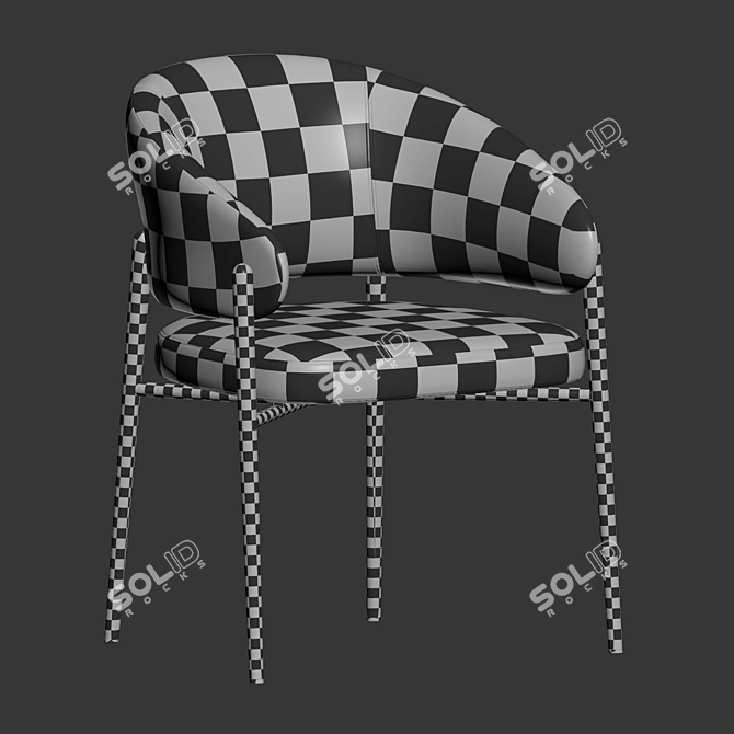 Modern Chic Linda Chair Design 3D model image 6