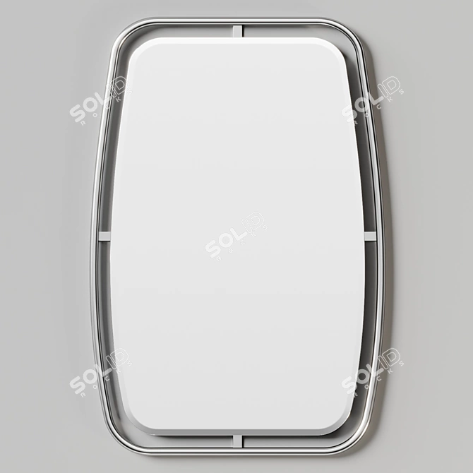 Sleek Modern Wall Mirror 3D model image 2