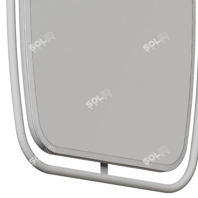 Sleek Modern Wall Mirror 3D model image 5