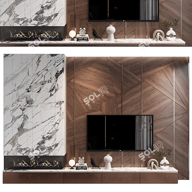 Modern TV Shelf for Living Room 3D model image 1