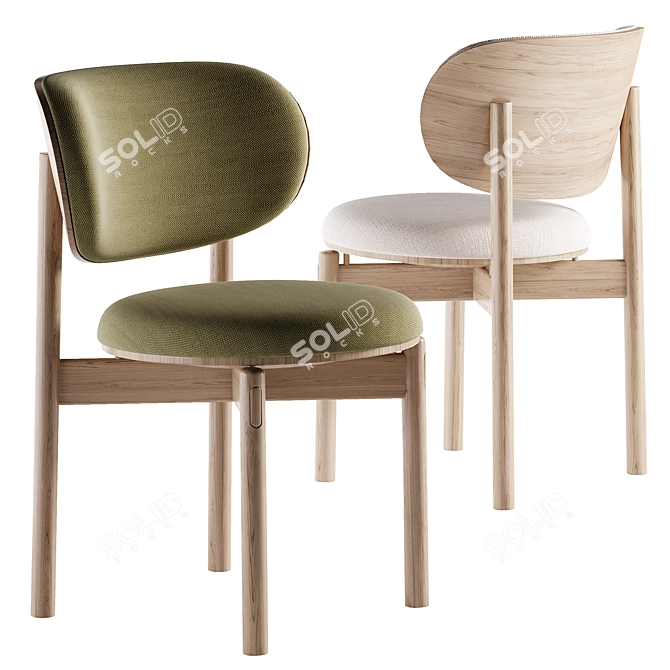 Modern Revolving Chair - 3Ds Max 3D model image 1