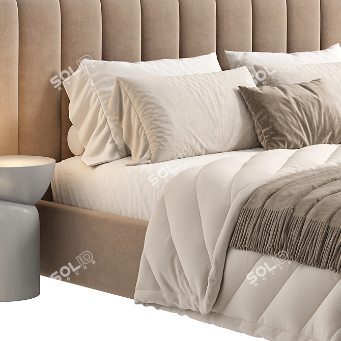 Elegant Vivian Bedframe Design 3D model image 5