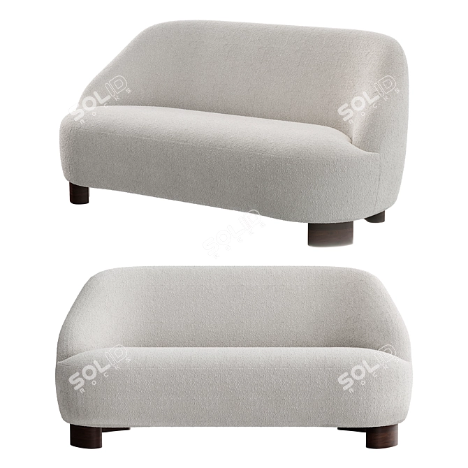 Contemporary AndTradition Margas LC3 Sofa 3D model image 1