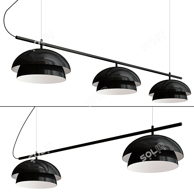 Linear Chandelier Bar Canopy Light 3D model image 1