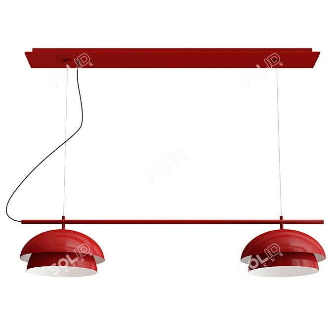 Linear Chandelier Bar Canopy Light 3D model image 3