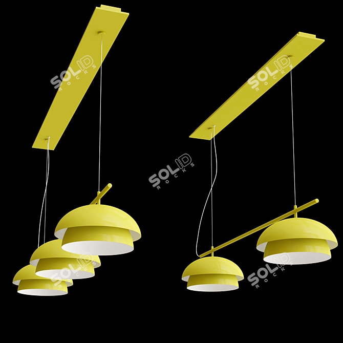 Linear Chandelier Bar Canopy Light 3D model image 4