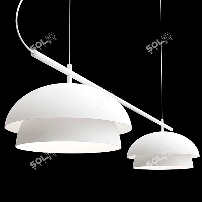 Linear Chandelier Bar Canopy Light 3D model image 5