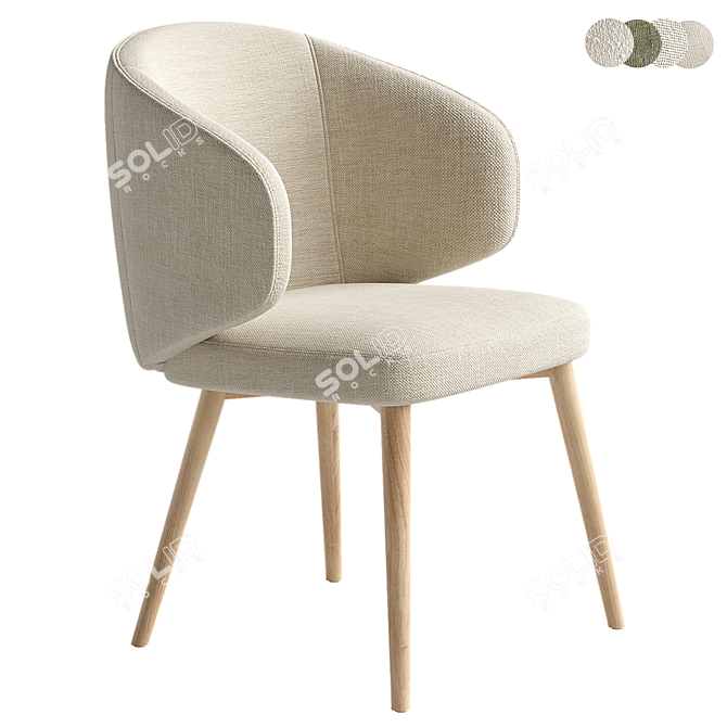 Contemporary Fargo Armchair Design 3D model image 4
