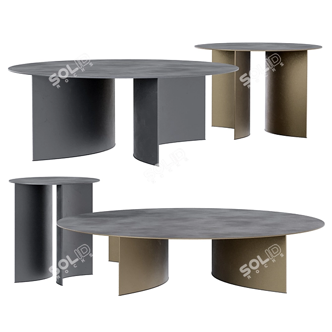 Elegant Modern Flou TABLES 3D model image 1