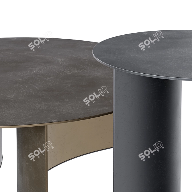 Elegant Modern Flou TABLES 3D model image 2