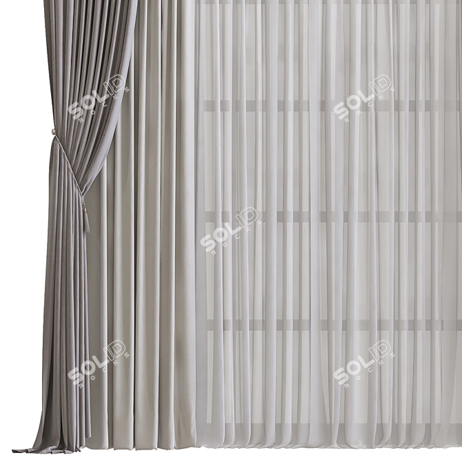 Geometry-Optimized Curtain Design 3D model image 2