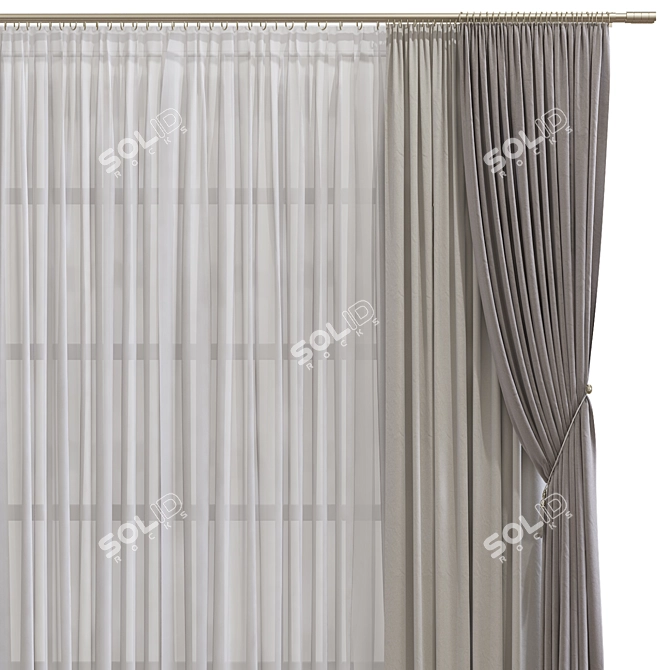 Geometry-Optimized Curtain Design 3D model image 3