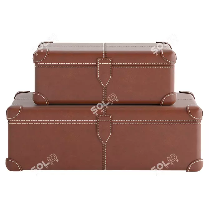 Vintage-inspired Tiburtina Storage Box 3D model image 3