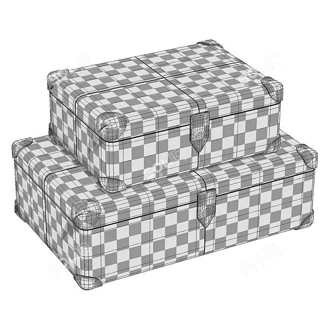 Vintage-inspired Tiburtina Storage Box 3D model image 6