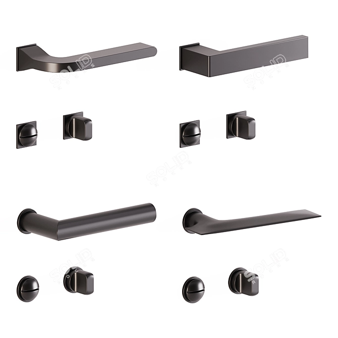 Manital Minimal Door Handles 3D model image 1