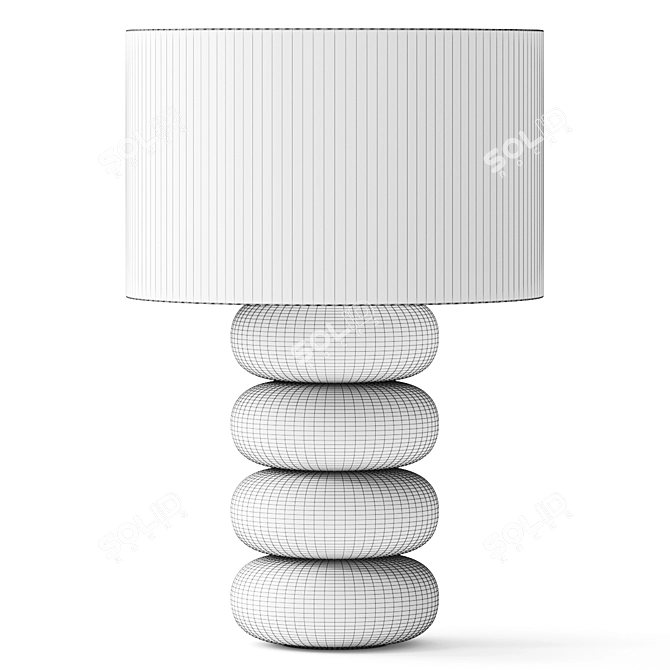 Modern Geometric Table Lamp 3D model image 2