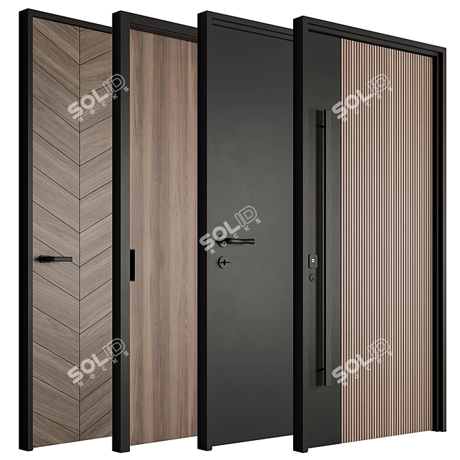 Contemporary Doors Collection 99 3D model image 1