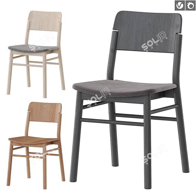 Modern Polygonal Chair Design 3D model image 1