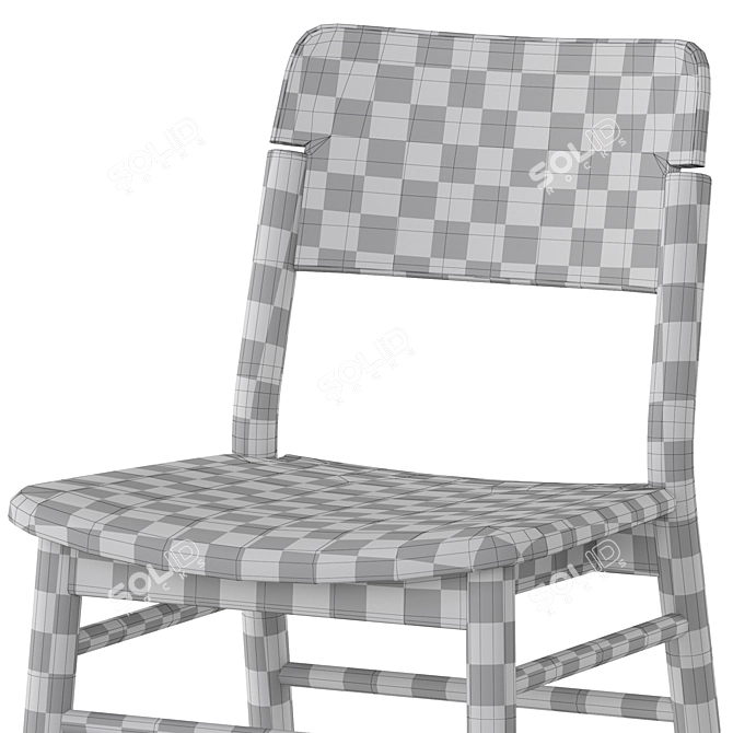 Modern Polygonal Chair Design 3D model image 5