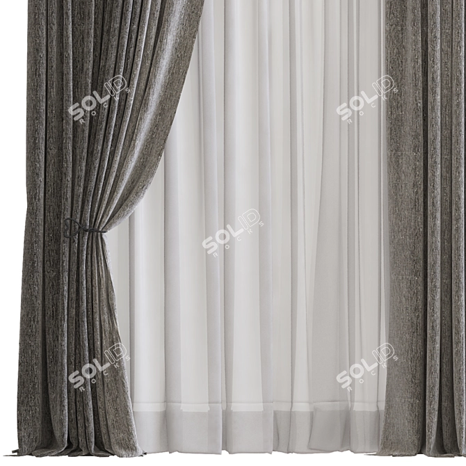 Meshed Curtain 663 3D model image 2