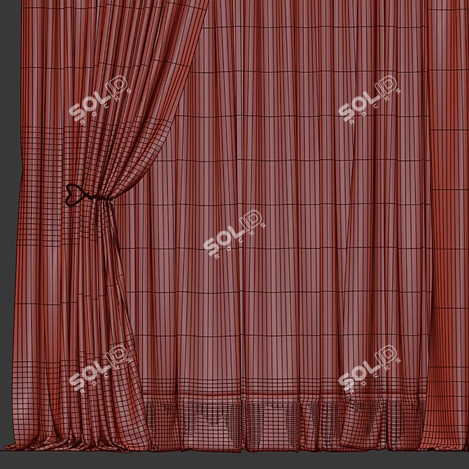 Meshed Curtain 663 3D model image 4