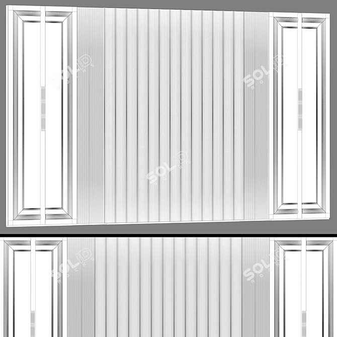 Neo-Classical Modular Wall Panels 3D model image 5