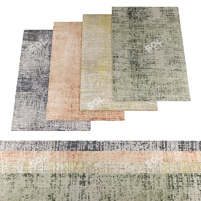 Assorted Rugs Set - 5 Pieces 3D model image 1