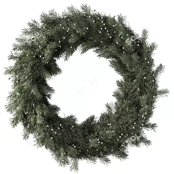 Festive Wreath Set of 4 3D model image 1